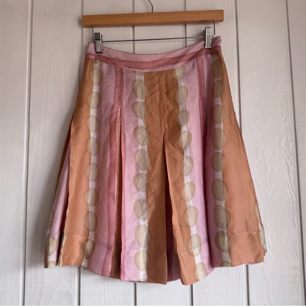 Club Monaco Silk Pleated Skirt